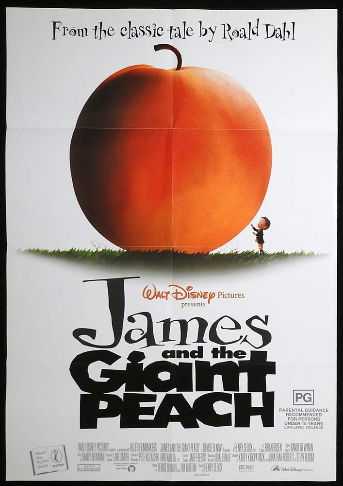 JAMES AND THE GIANT PEACH Original One sheet Movie poster Simon Callow Richard Dreyfuss