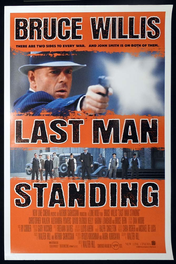 LAST MAN STANDING Original Rolled One sheet Movie poster Bruce Willis Christopher Walken