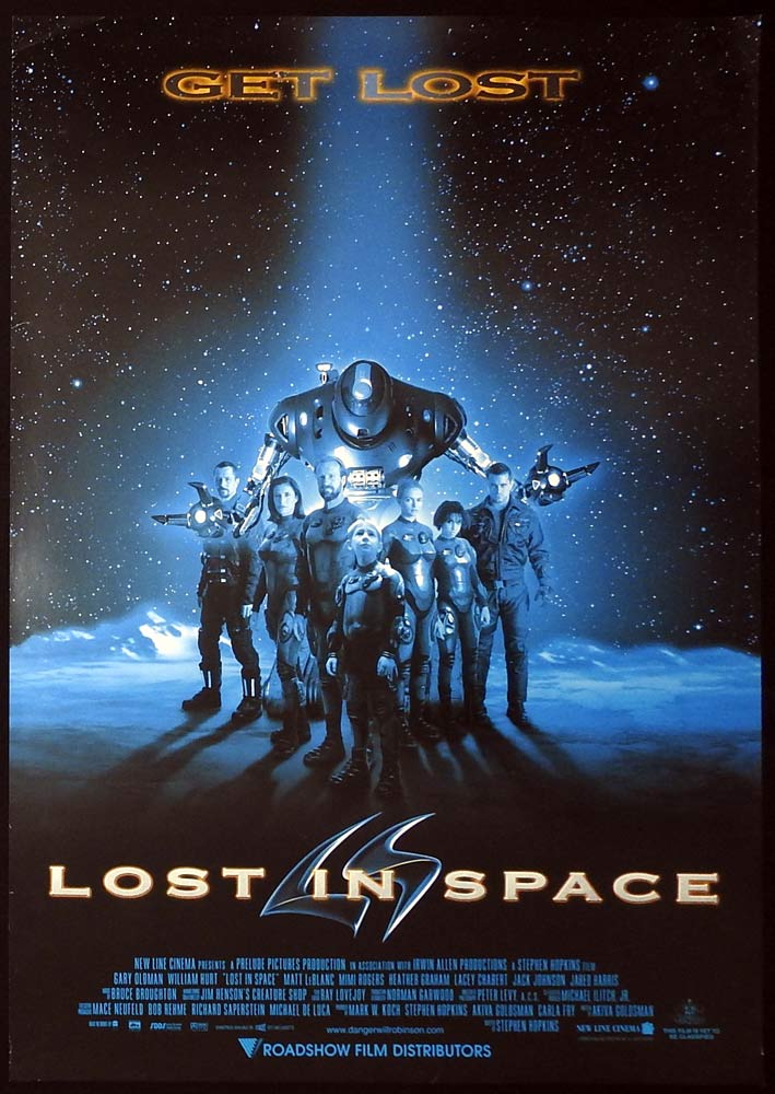LOST IN SPACE Original Rolled One sheet Movie poster Gary Oldman William Hurt Matt LeBlanc