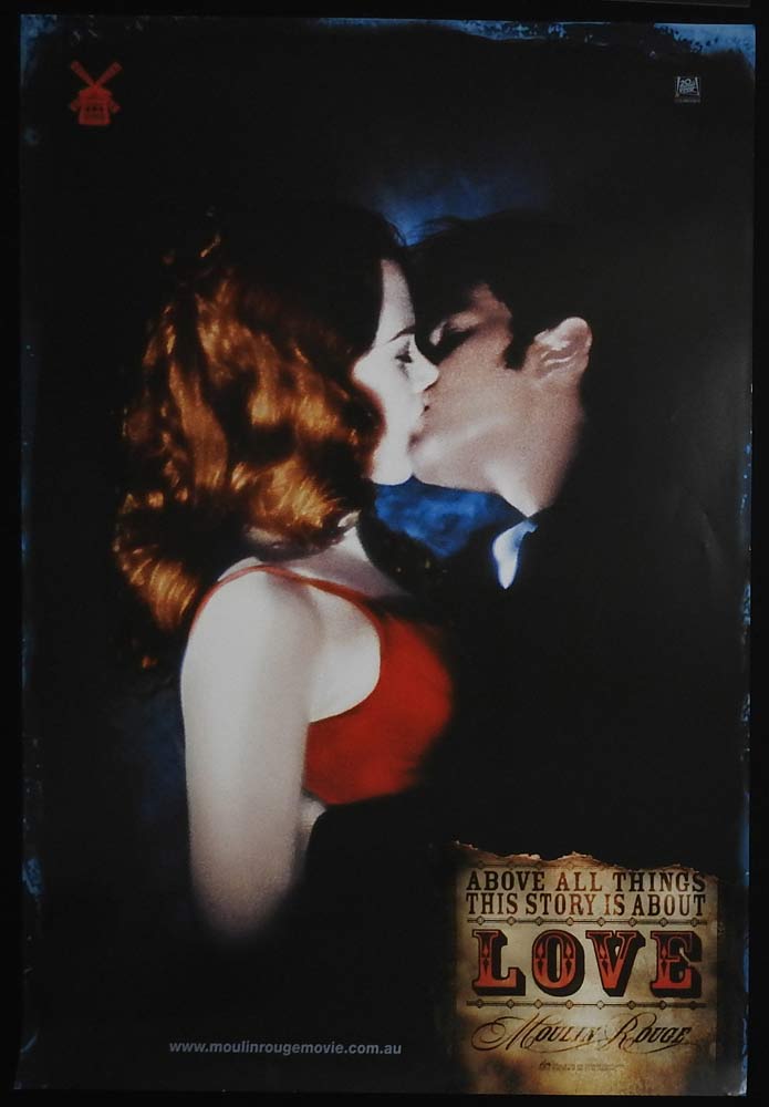 MOULIN ROUGE Original Rolled One sheet Movie poster Nicole Kidman Ewan McGregor A Love