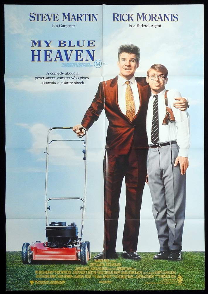 MY BLUE HEAVEN Original One sheet Movie poster Steve Martin Rick Moranis