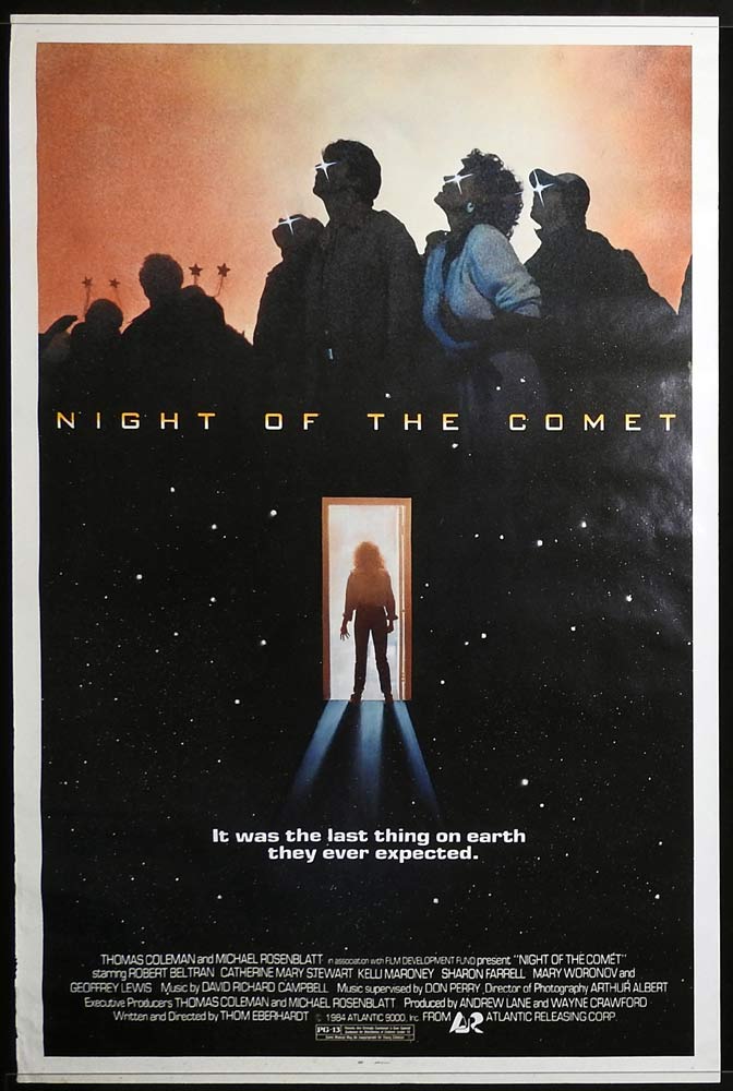 NIGHT OF THE COMET Original Rolled One sheet Movie poster Robert Beltran Sci Fi
