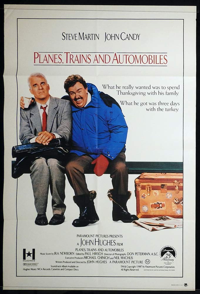 PLANES TRAINS AND AUTOMOBILES Original One sheet Movie poster Steve Martin John Candy