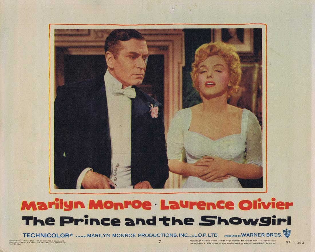 THE PRINCE AND THE SHOWGIRL Original Lobby card 7 Marilyn Monroe Laurence Olivier