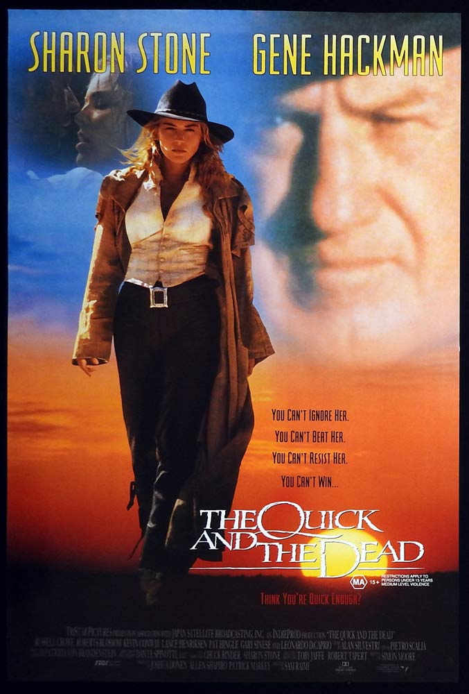 THE QUICK AND THE DEAD Original Rolled SS Aust One sheet Movie poster Sharon Stone