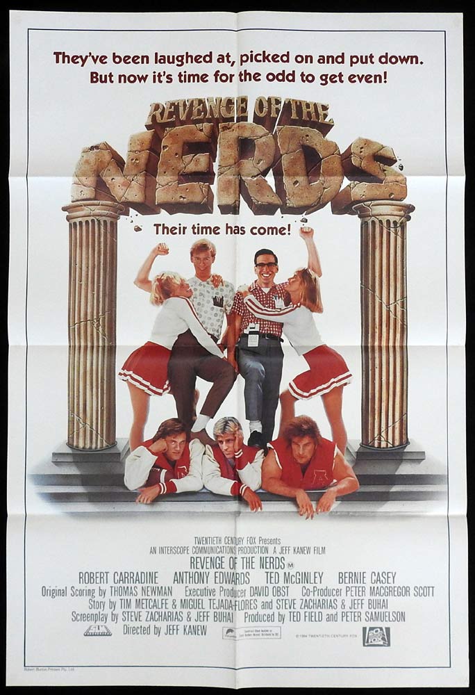 REVENGE OF THE NERDS Original One sheet Movie poster Robert Carradine Anthony Edwards