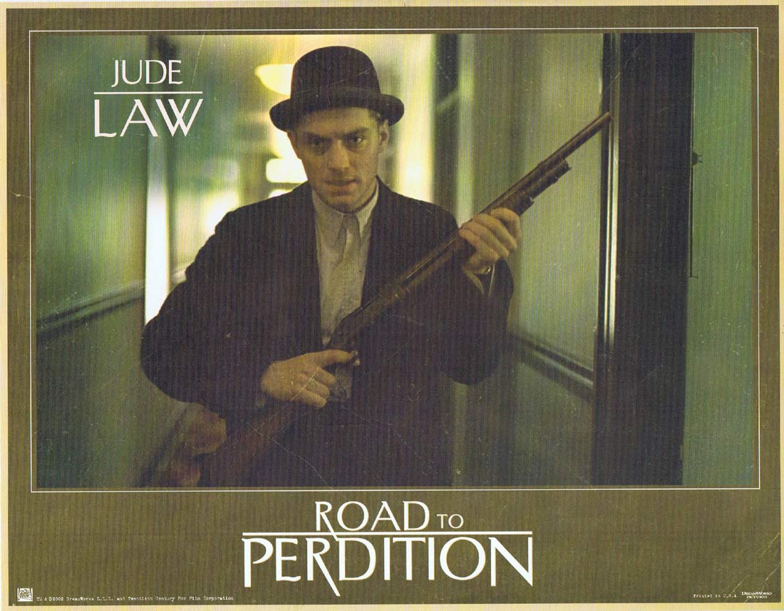 ROAD TO PERDITION Original US Lobby Card 4 Tom Hanks Paul Newman Jude Law