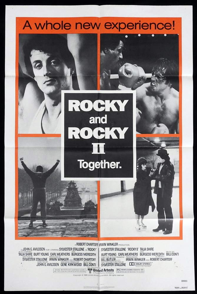 ROCKY 1 and 2 Original US One sheet Movie poster Sylvester Stallone Boxing