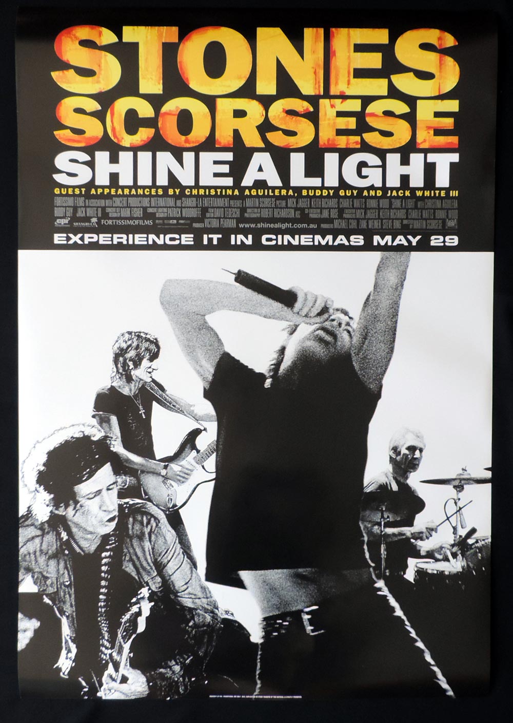 SHINE A LIGHT Original Rolled One sheet Movie poster The Rolling Stones Martin Scorcese