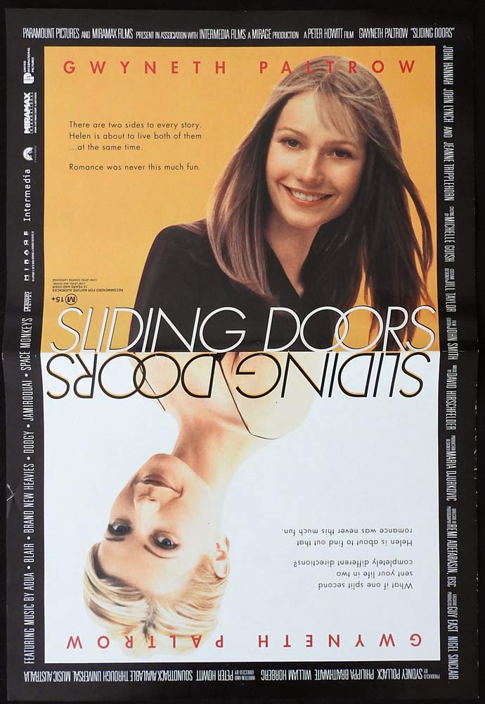 SLIDING DOORS Original Daybill Movie poster Gwyneth Paltrow John Hannah