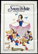 SNOW WHITE Original 50th Anniversay release One sheet Movie poster Disney