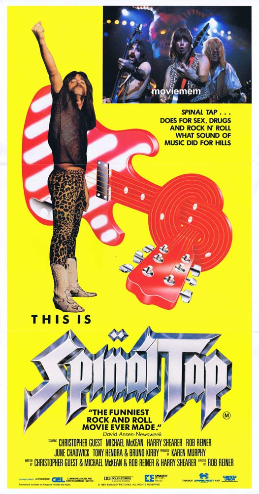 SPINAL TAP Original Daybill Movie poster Rob Reiner