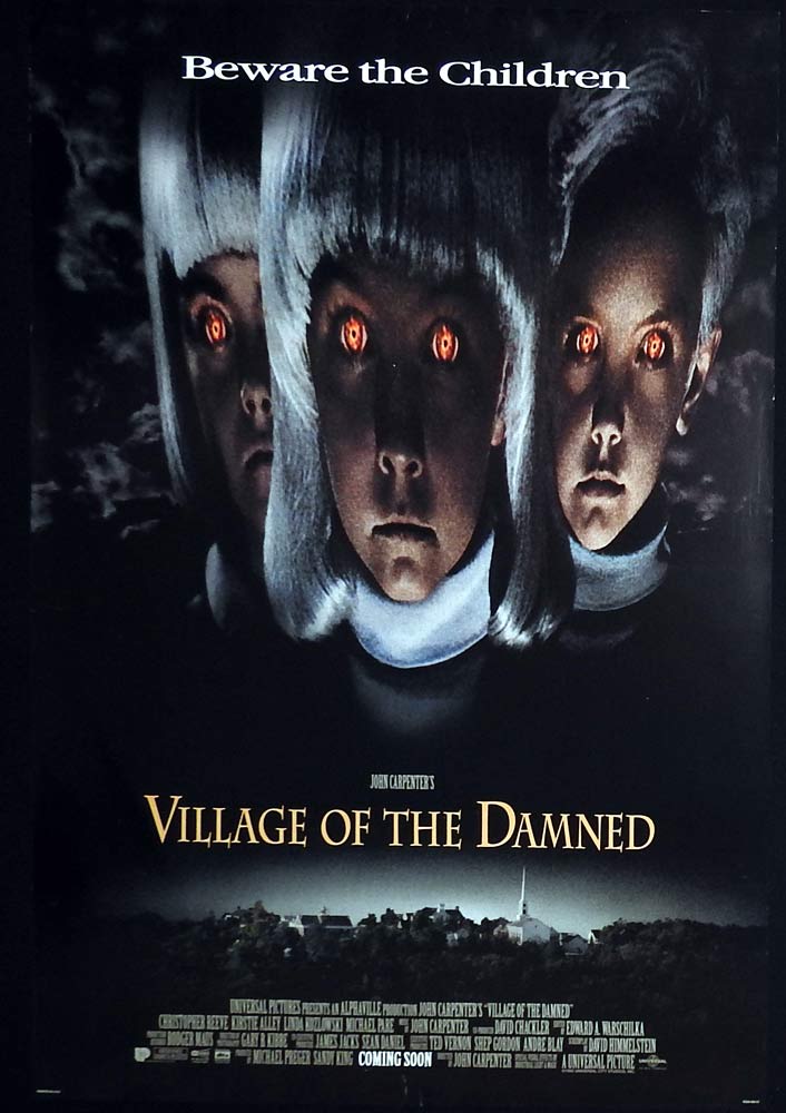VILLAGE OF THE DAMNED Original DS Rolled One sheet Movie poster Christopher Reeve