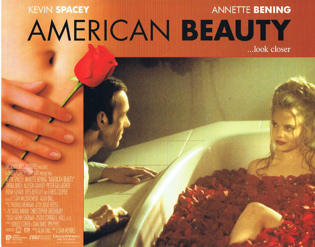 AMERICAN BEAUTY Original Lobby Card 5 Kevin Spacey Annette Bening