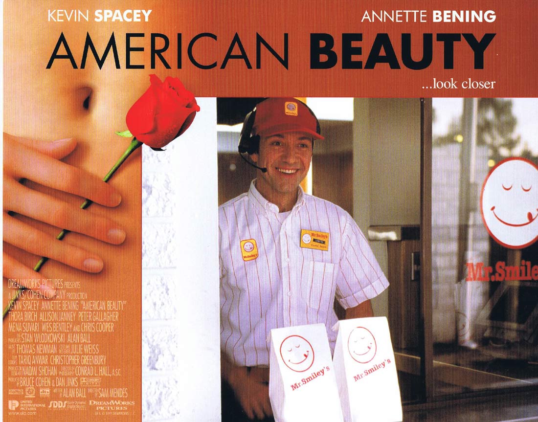 AMERICAN BEAUTY Original Lobby Card 8 Kevin Spacey Annette Bening