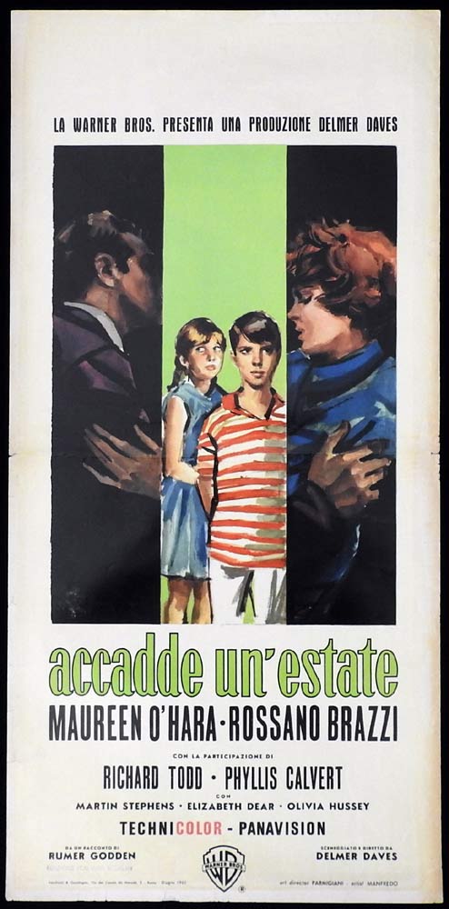 THE BATTLE OF VILLA FIORITA Original Locandina Movie Poster Maureen O’Hara Rossano Brazzi