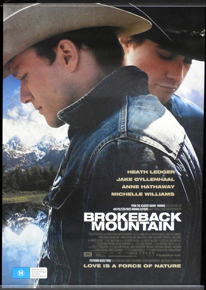 BROKEBACK MOUNTAIN Rolled One sheet Movie poster Heath Ledger Jake Gyllenhaal