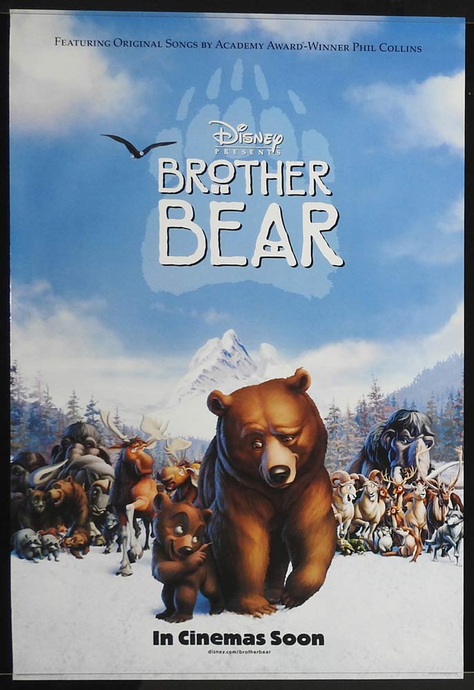 BROTHER BEAR Rolled Advance DS One sheet Movie poster Joaquin Phoenix Disney