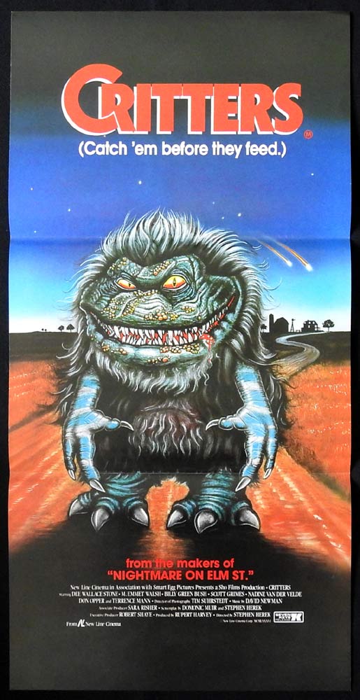 CRITTERS Original Daybill Movie poster Dee Wallace-Stone M. Emmet Walsh
