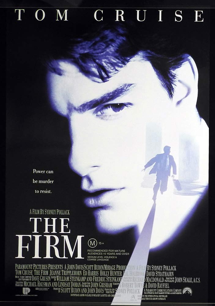 THE FIRM Rolled US One sheet Movie poster Tom Cruise Jeanne Tripplehorn