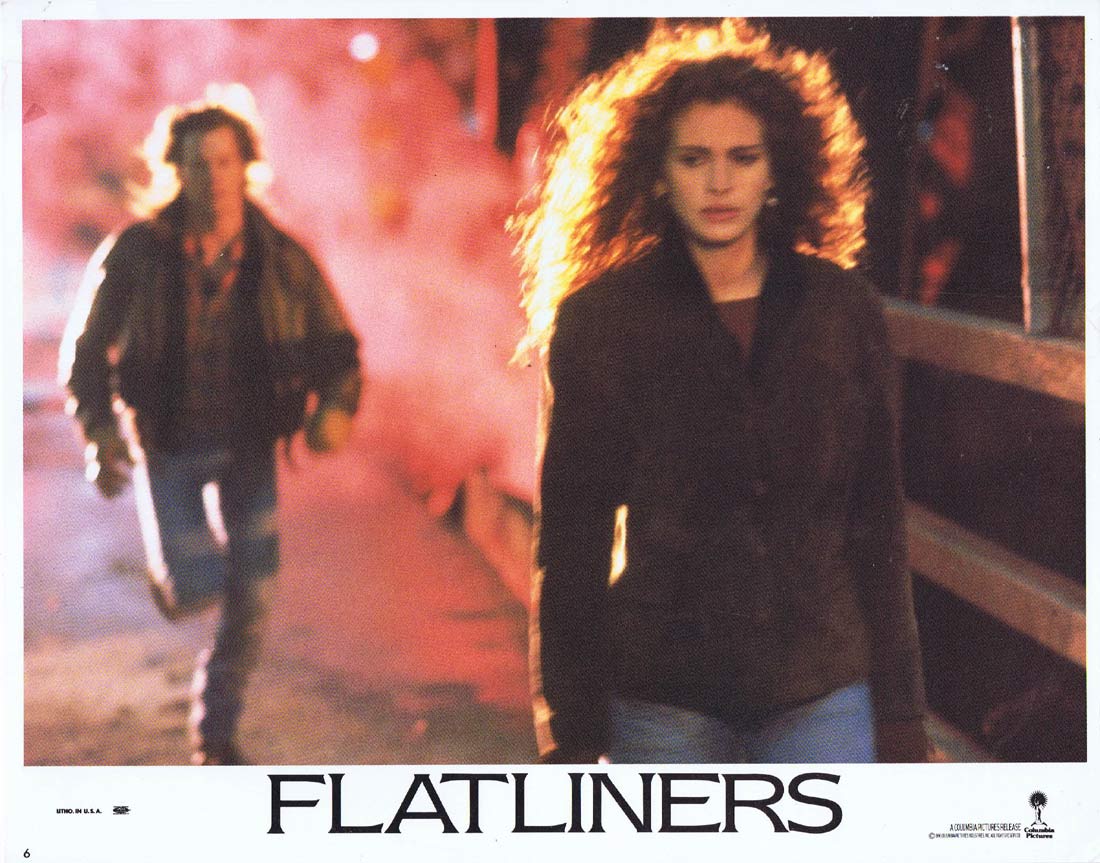 FLATLINERS Original Lobby Card 6 Kiefer Sutherland Julia Roberts William Baldwin