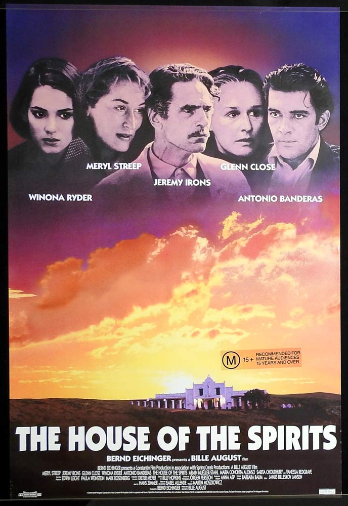 THE HOUSE OF THE SPIRITS Rolled One sheet Movie poster Jeremy Irons Meryl Streep