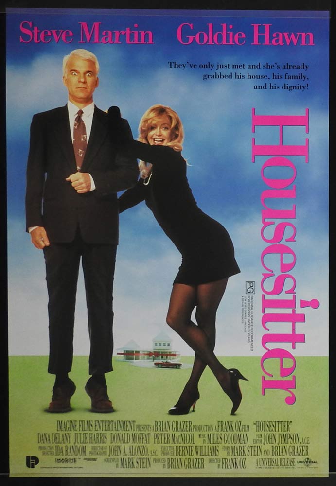 HOUSESITTER Original One sheet Movie poster Steve Martin Goldie Hawn