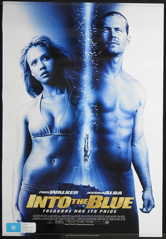 INTO THE BLUE Rolled One sheet Movie poster Paul Walker Jessica Alba