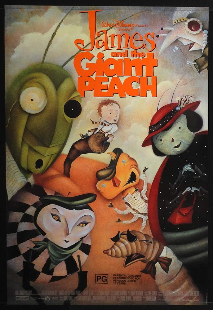 JAMES AND THE GIANT PEACH Rolled US One sheet Movie poster Simon Callow Richard Dreyfuss