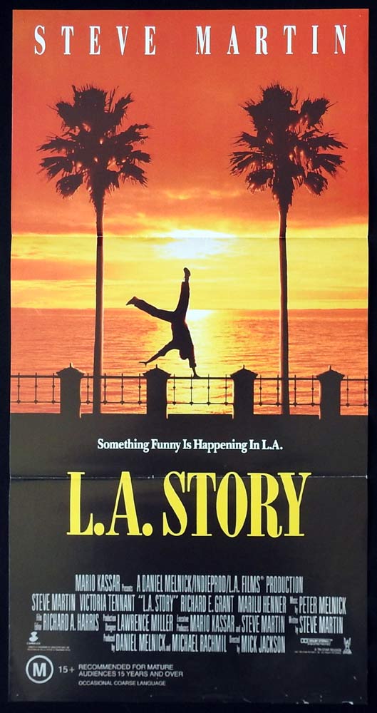 L.A. STORY Original Daybill Movie poster Steve Martin Victoria Tennant