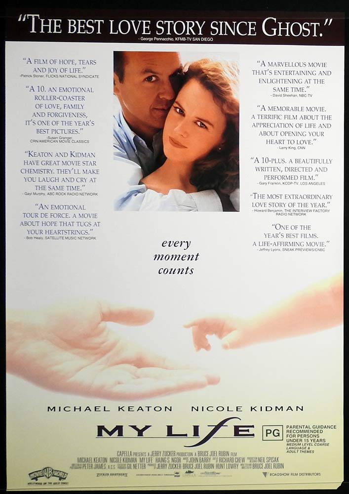 MY LIFE Original Rolled One sheet Movie poster Michael Keaton Nicole Kidman