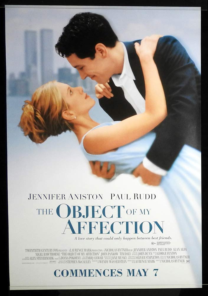 THE OBJECT OF MY AFFECTION Original Rolled One sheet Movie poster Jennifer Aniston Paul Rudd