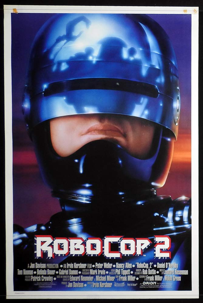 ROBOCOP 2 Original Rolled US One sheet Movie poster Peter Weller Nancy Allen