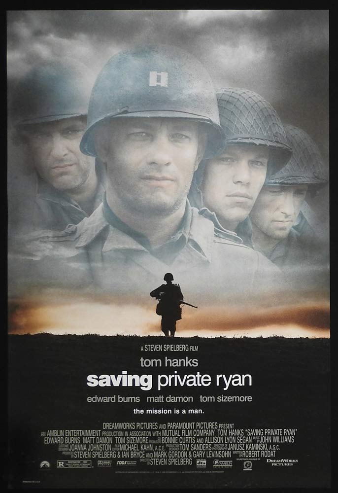 SAVING PRIVATE RYAN Rolled SS US One sheet Movie poster Tom Hanks Tom Sizemore A