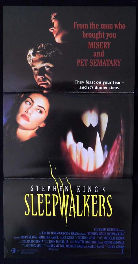 SLEEPWALKERS Original Daybill Movie poster Lorraine Brian Krause Horror