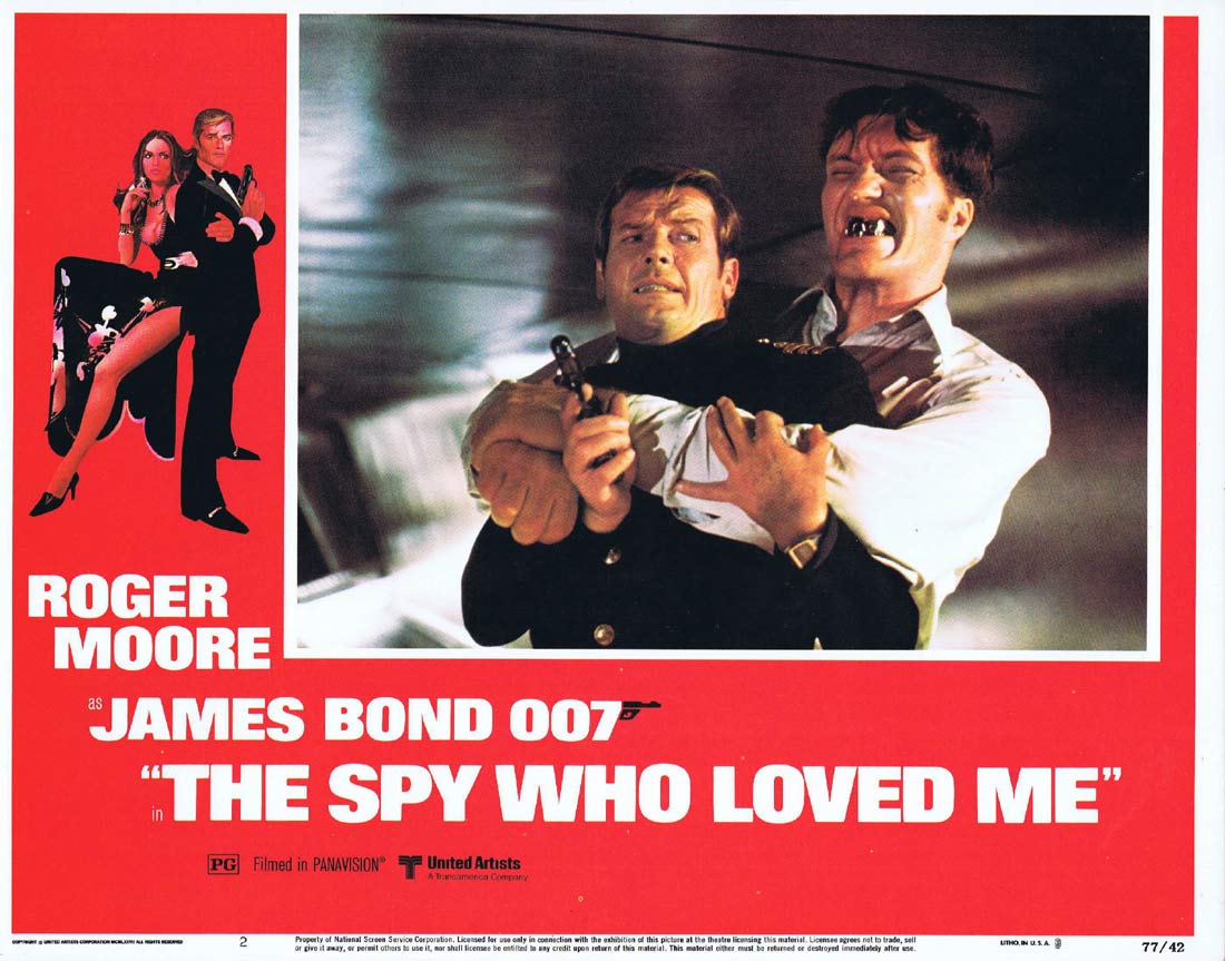 THE SPY WHO LOVED ME Original Lobby Card 2 Roger Moore James Bond Barbara Bach