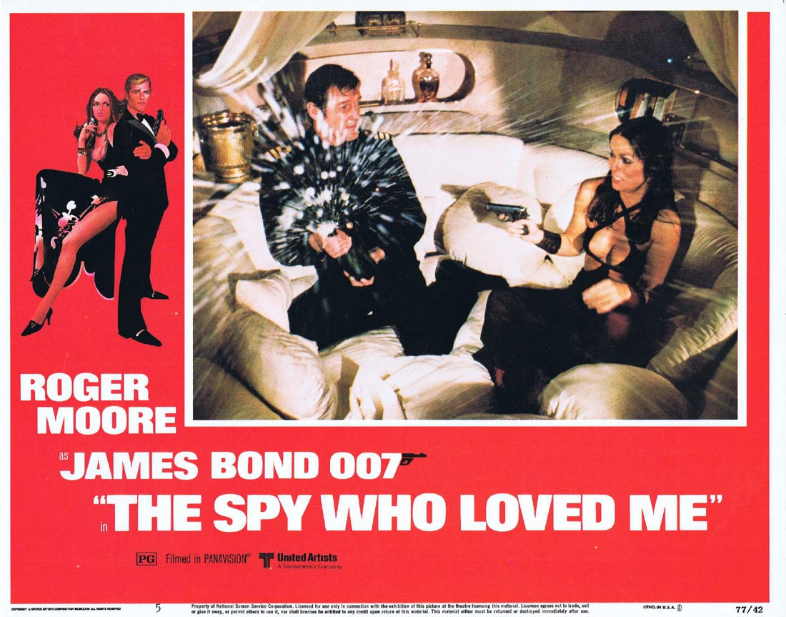THE SPY WHO LOVED ME Original Lobby Card 5 Roger Moore James Bond Barbara Bach