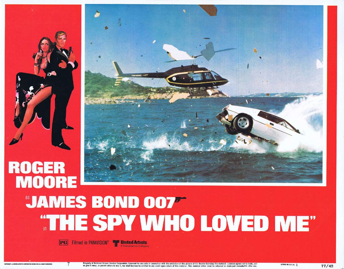 THE SPY WHO LOVED ME Original Lobby Card 7 Roger Moore James Bond Barbara Bach