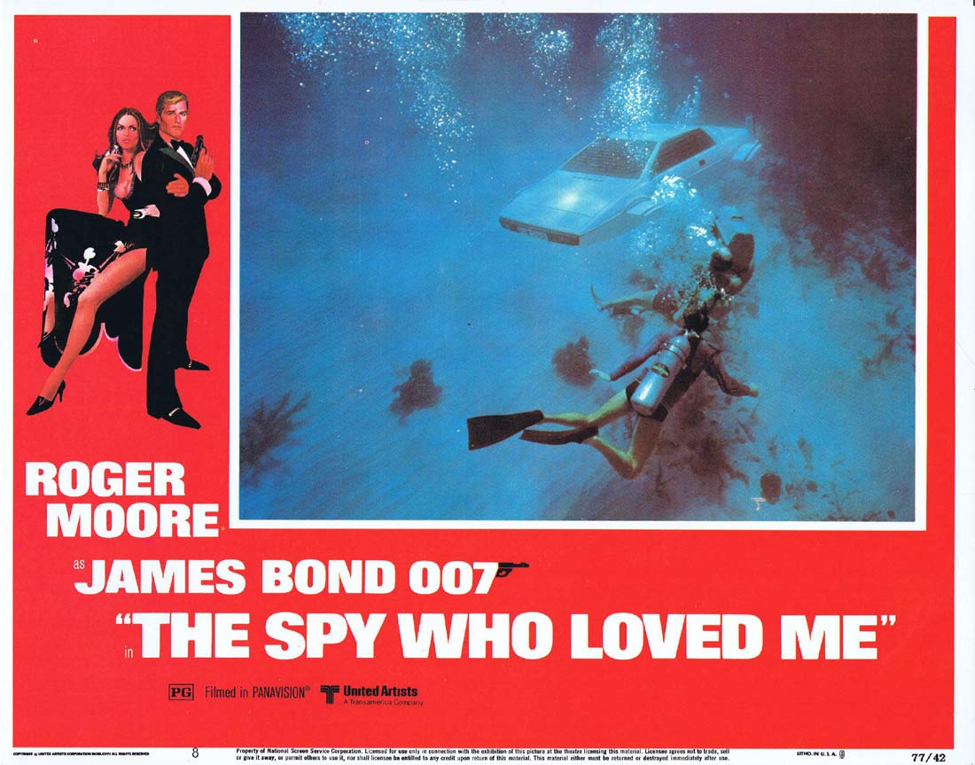 THE SPY WHO LOVED ME Original Lobby Card 8 Roger Moore James Bond Barbara Bach