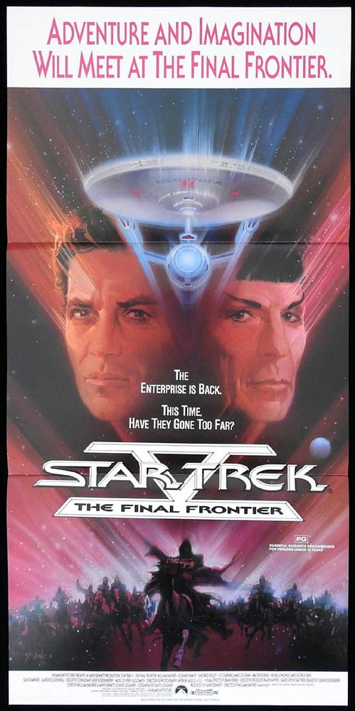 STAR TREK V Original Daybill Movie poster William Shatner Leonard Nimoy