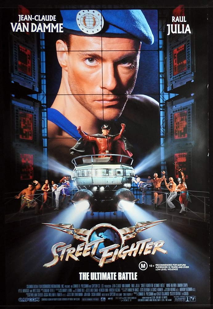 STREET FIGHTER Rolled One sheet Movie poster Jean-Claude Van Damme Raul Julia