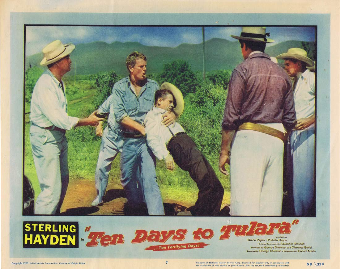 TEN DAYS TO TULARA Original Lobby Card 7 Sterling Hayden Grace Raynor