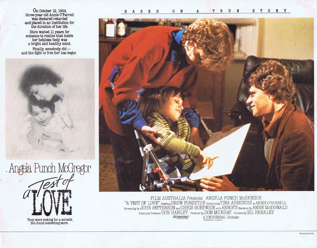 A TEST OF LOVE aka ANNIES COMING OUT Original Lobby Card Angela Punch McGregor Drew Forsythe