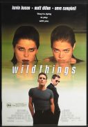 WILD THINGS Original One sheet Movie poster Kevin Bacon Matt Dillon Neve Campbell