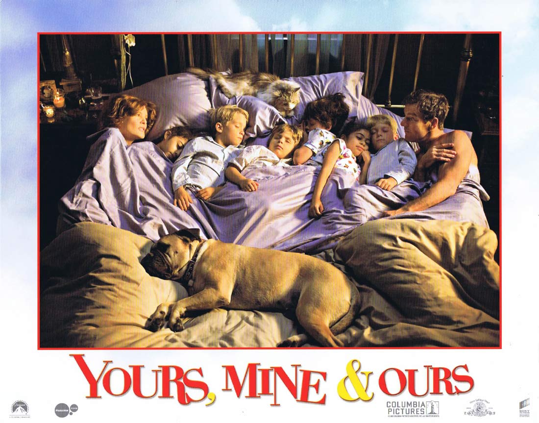 YOURS MINE AND OURS Original Lobby Card 3 Dennis Quaid Rene Russo