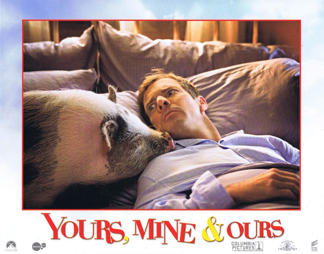 YOURS MINE AND OURS Original Lobby Card 4 Dennis Quaid Rene Russo