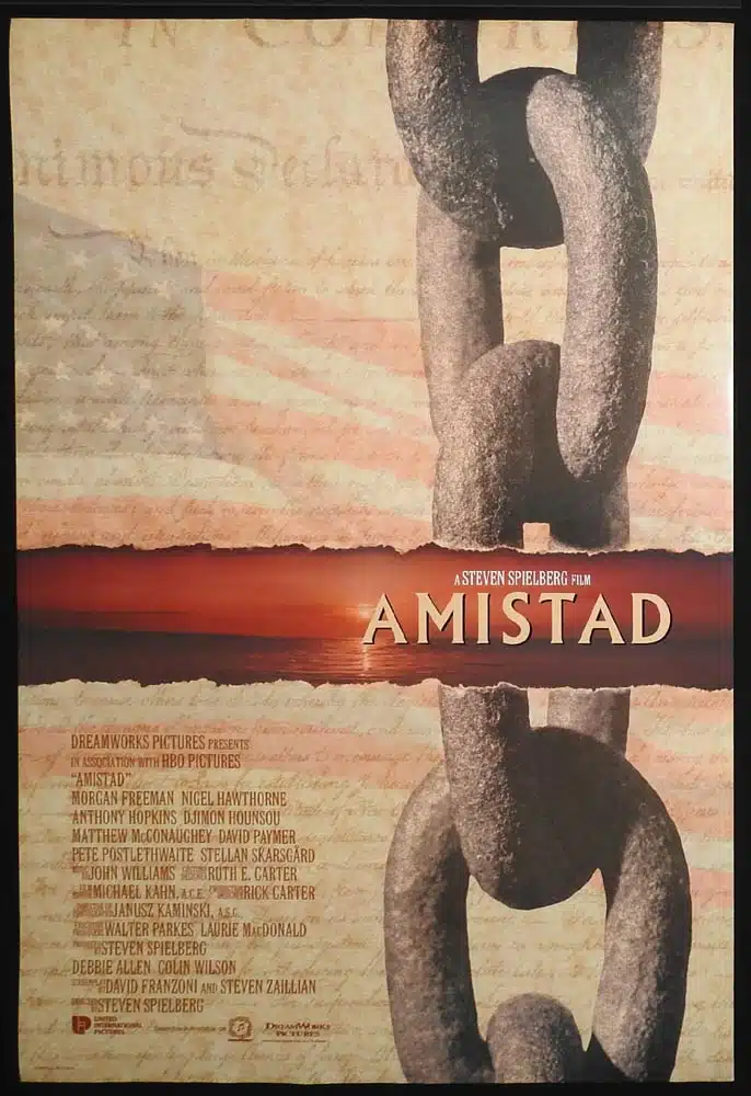 AMISTAD Rolled One sheet Movie poster Morgan Freeman Anthony Hopkins