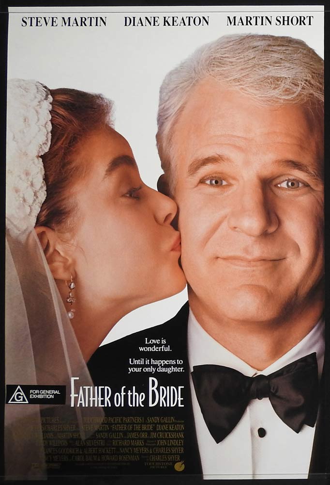 FATHER OF THE BRIDE Original Rolled One sheet Movie poster Steve Martin Diane Keaton