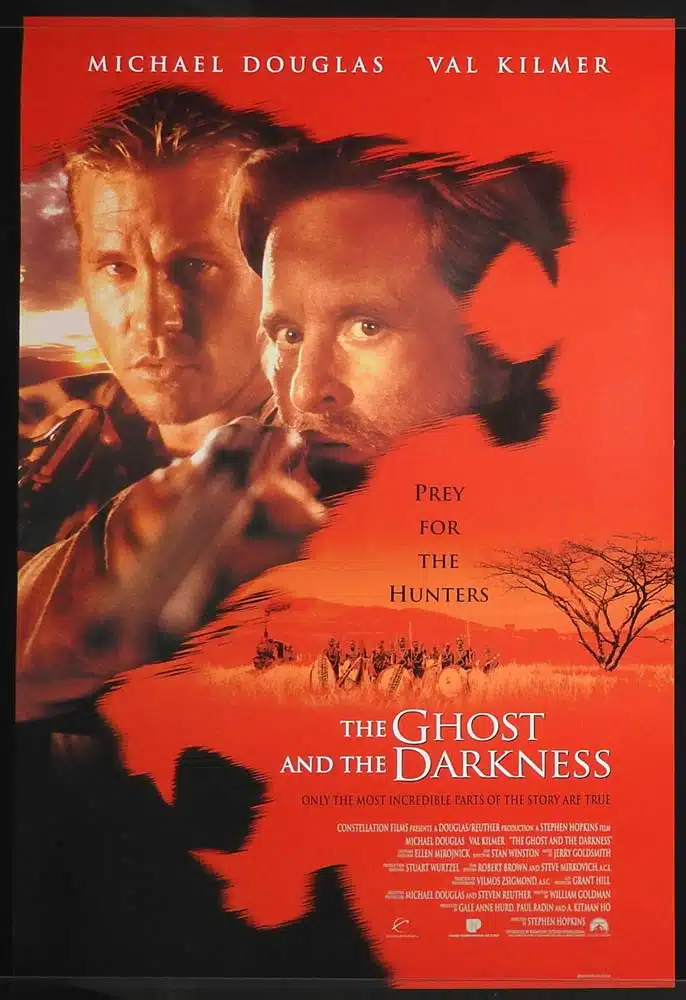 THE GHOST AND THE DARKNESS Rolled One sheet Movie poster Michael Douglas Val Kilmer