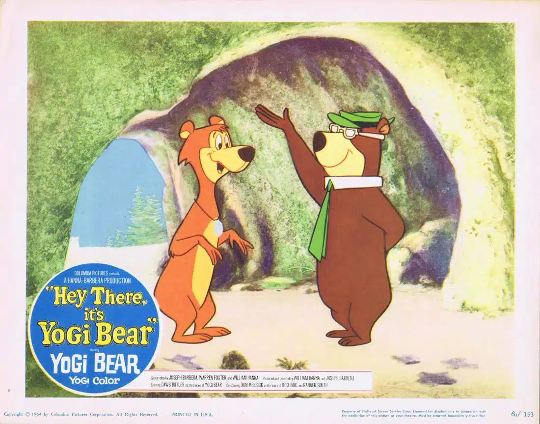 HEY THERE ITS YOGI BEAR Original Lobby Card 8 Daws Butler Hanna Barbera